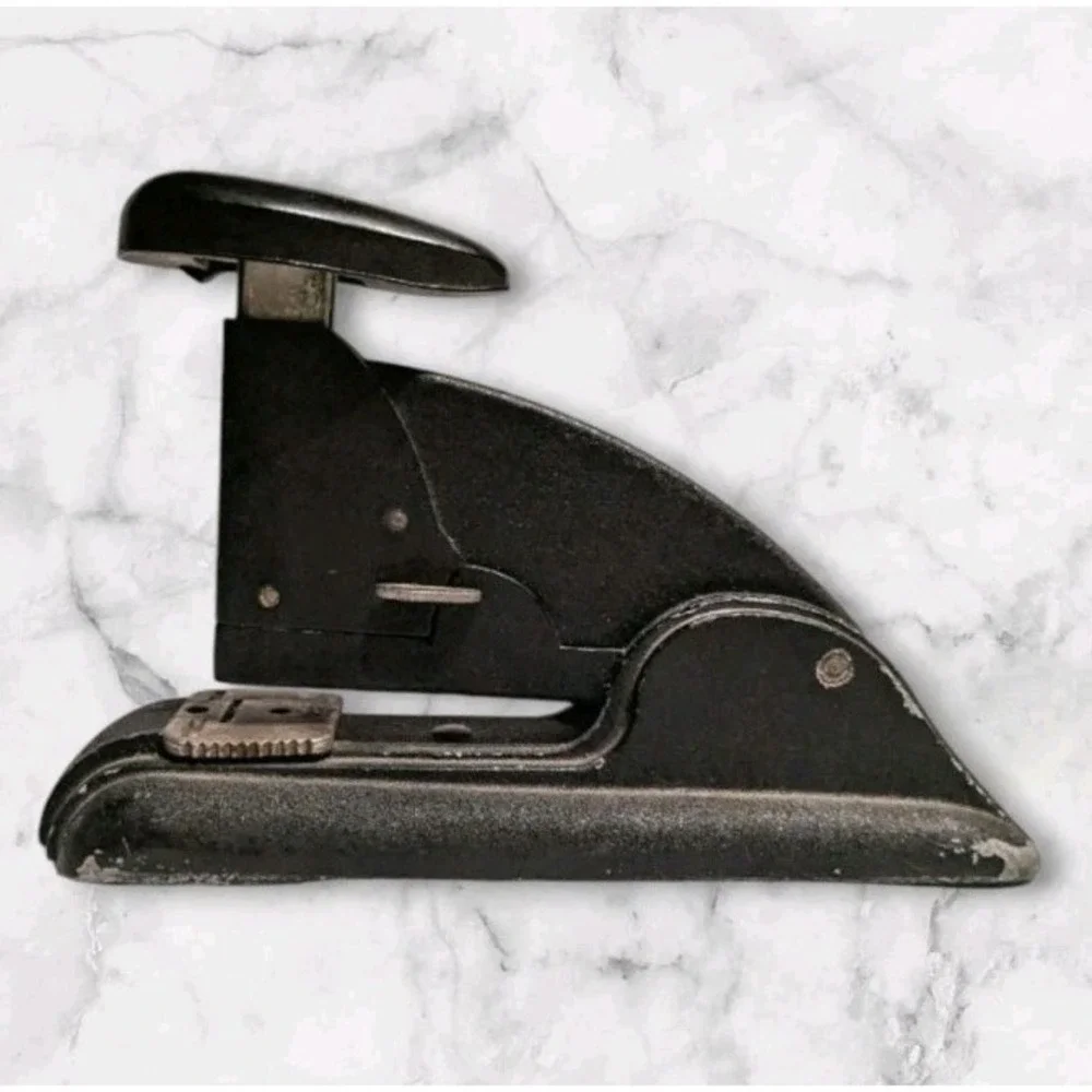 Stapler Art Deco Speed Office Supply Products Desk Accessory Black Old Retro Vtg